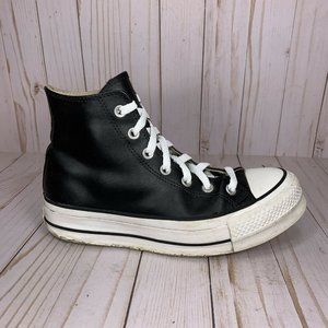 Converse Black High-Top Sneakers with White Accents